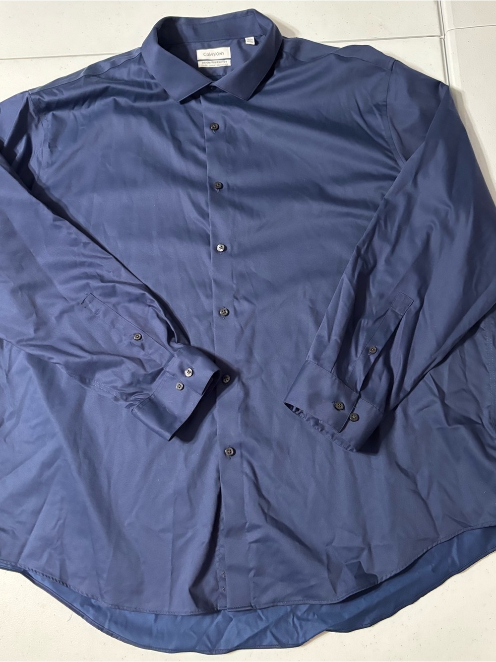 Calvin Klein Navy Blue Men's Dress Shirt size 4XL